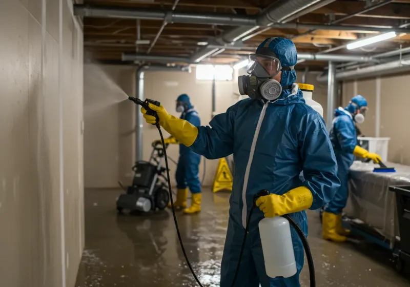 Basement Sanitization and Antimicrobial Treatment process in Maysville, NC